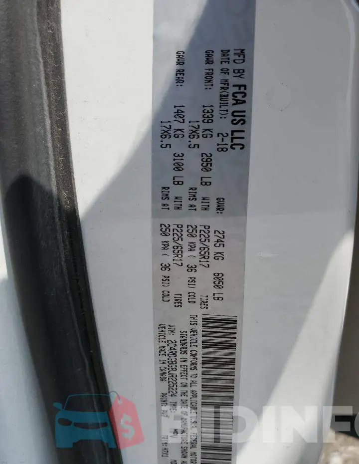2C4RDGBG8JR225224 Photo# 13