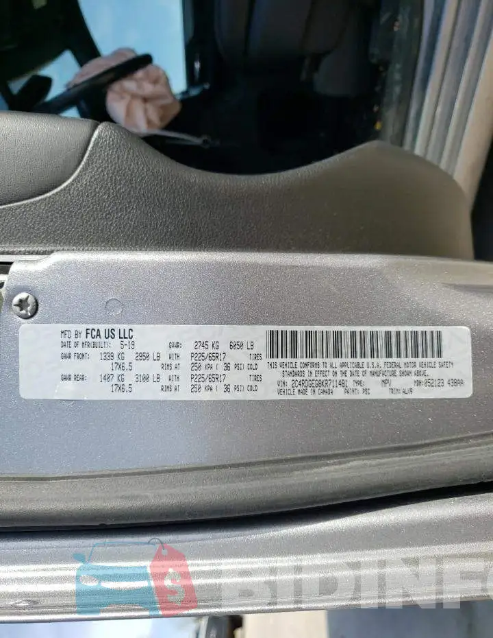 2C4RDGEG8KR711481 Photo# 13