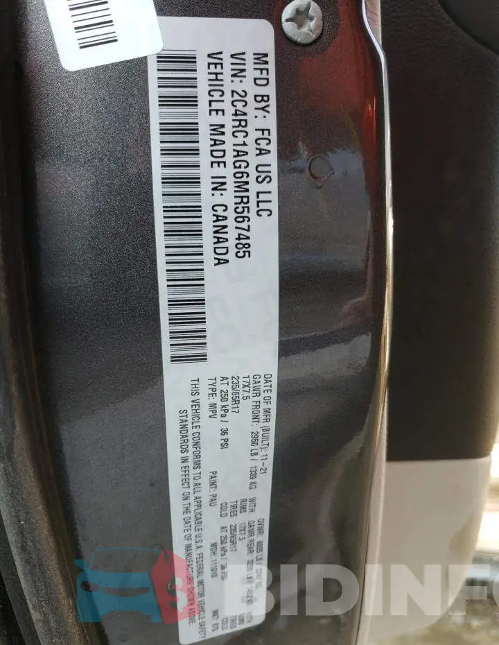 2C4RC1AG6MR567485 Photo# 13