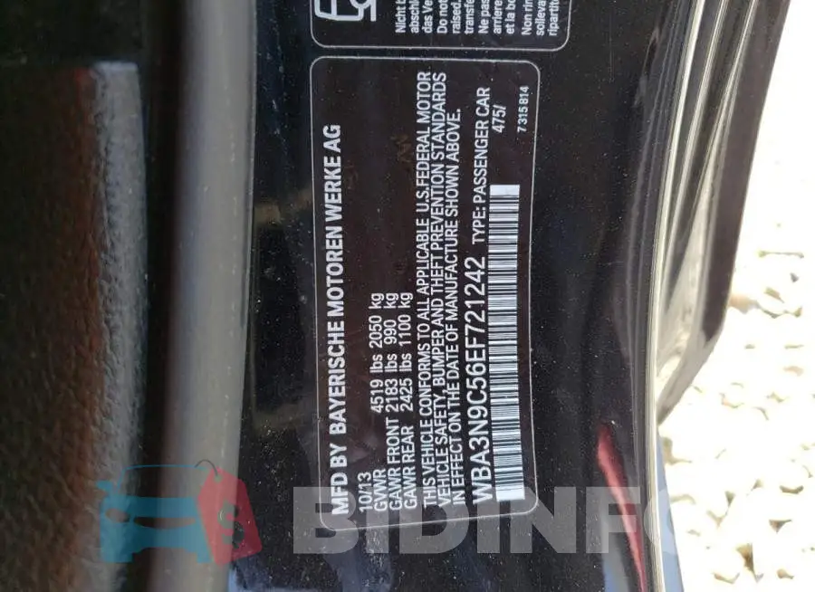 WBA3N9C56EF721242 Photo# 12