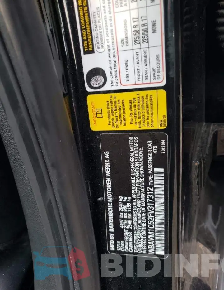 WBAVM1C52FV317312 Photo# 12