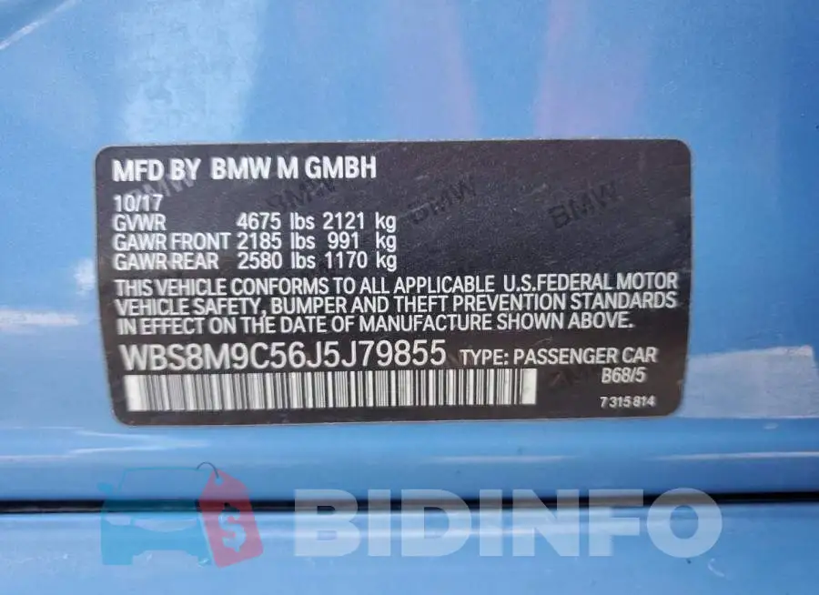 WBS8M9C56J5J79855 Photo# 13