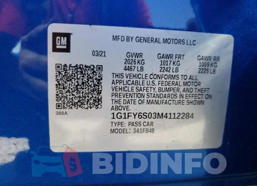 1G1FY6S03M4112284 Photo# 12