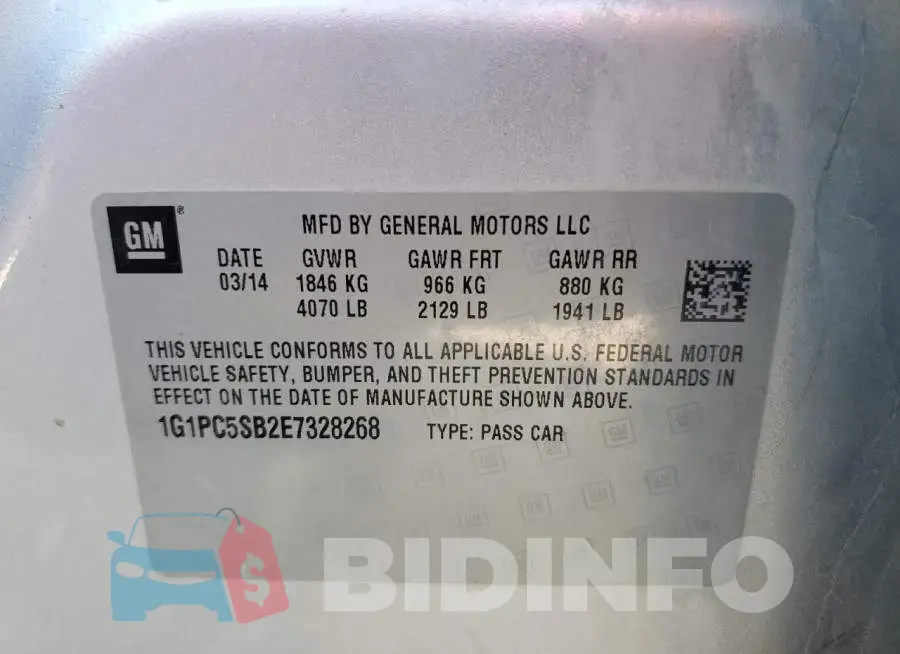 1G1PC5SB2E7328268 Photo# 10