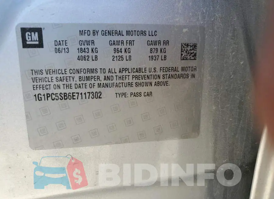 1G1PC5SB6E7117302 Photo# 13