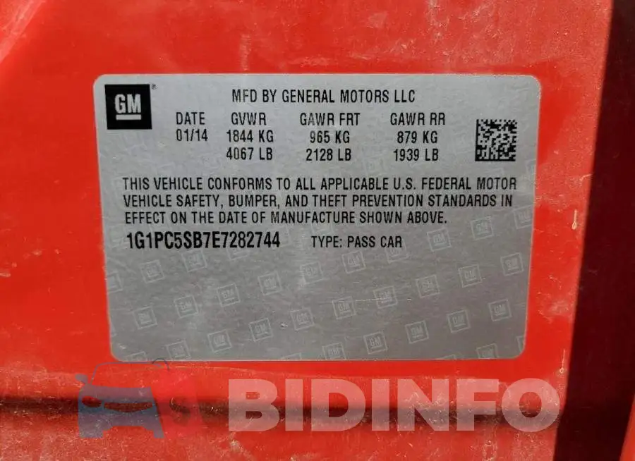 1G1PC5SB7E7282744 Photo# 12