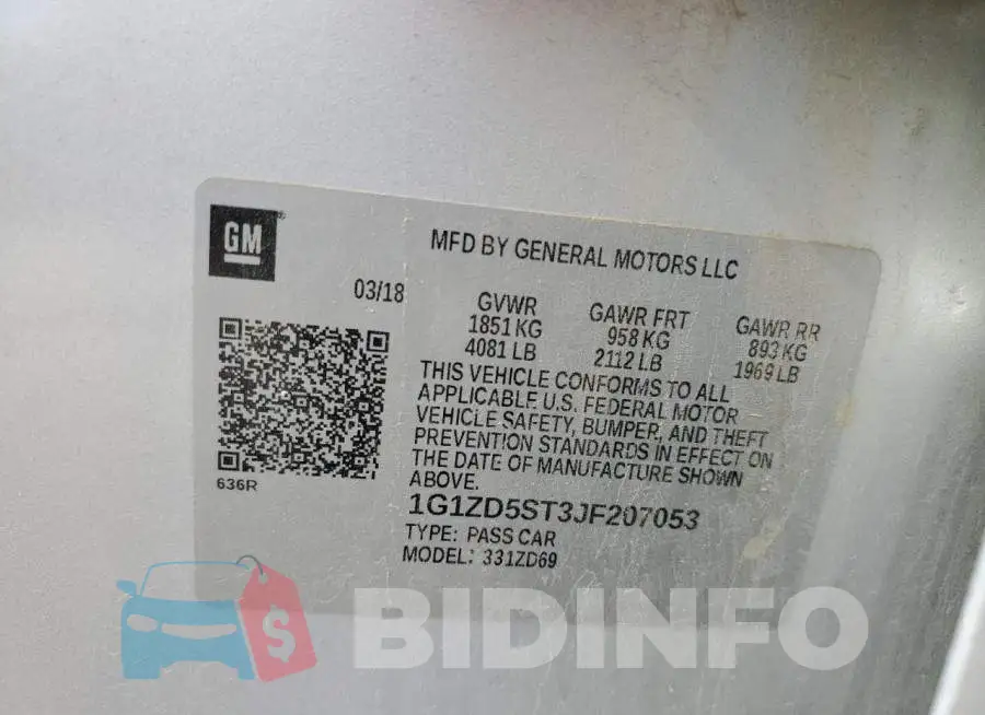 1G1ZD5ST3JF207053 Photo# 12