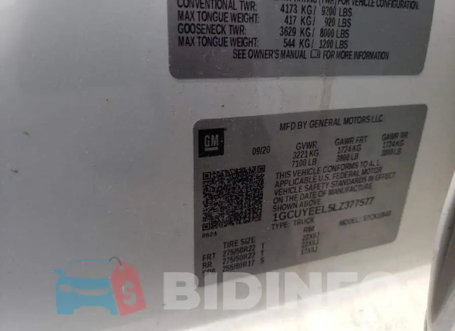 1GCUYEEL5LZ377577 Photo# 12