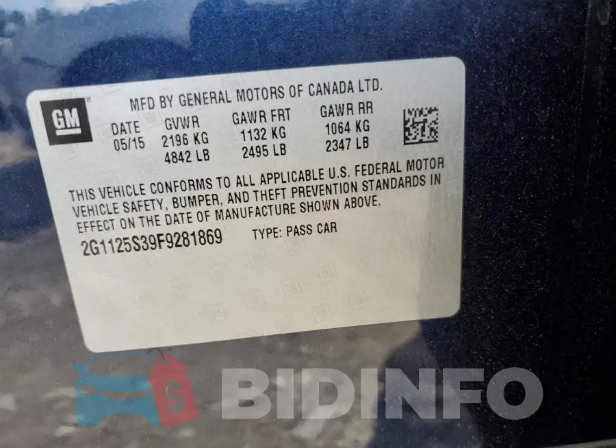 2G1125S39F9281869 Photo# 12
