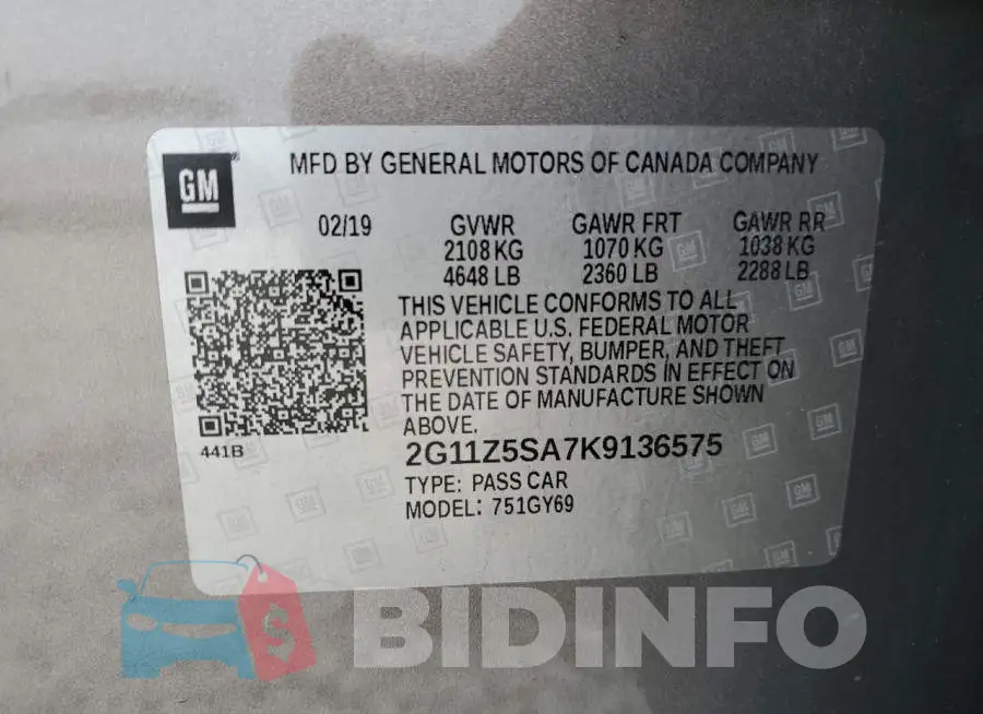 2G11Z5SA7K9136575 Photo# 12
