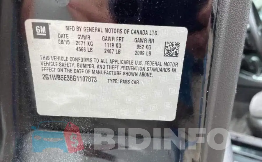 2G1WB5E36G1107873 Photo# 10