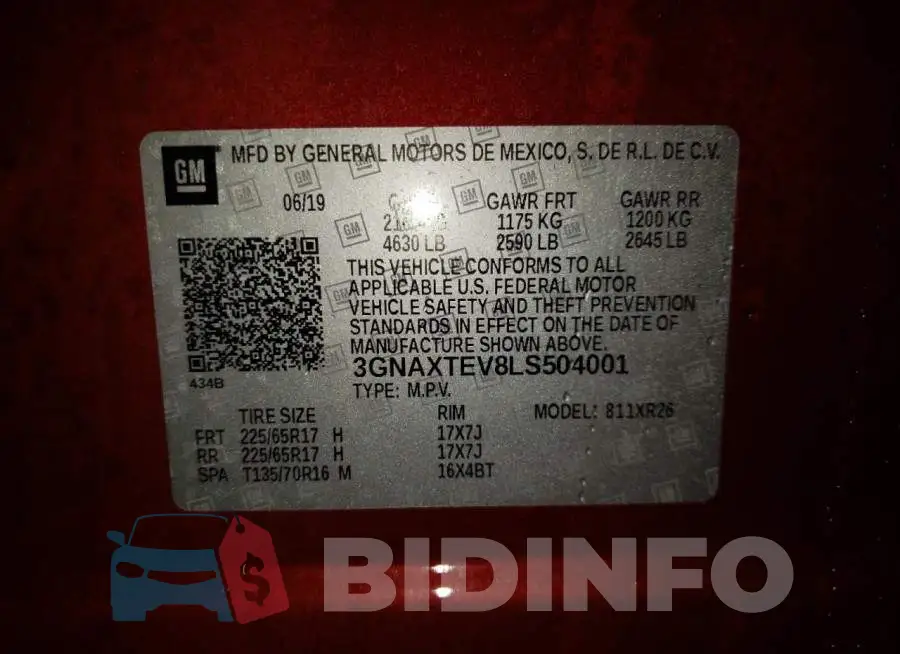 3GNAXTEV8LS504001 Photo# 13