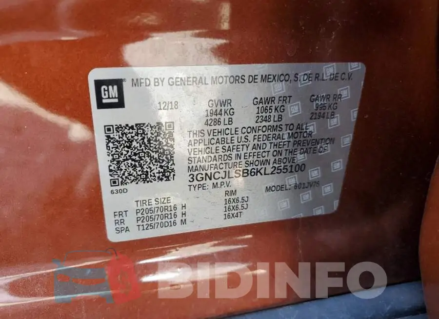 3GNCJLSB6KL255100 Photo# 13