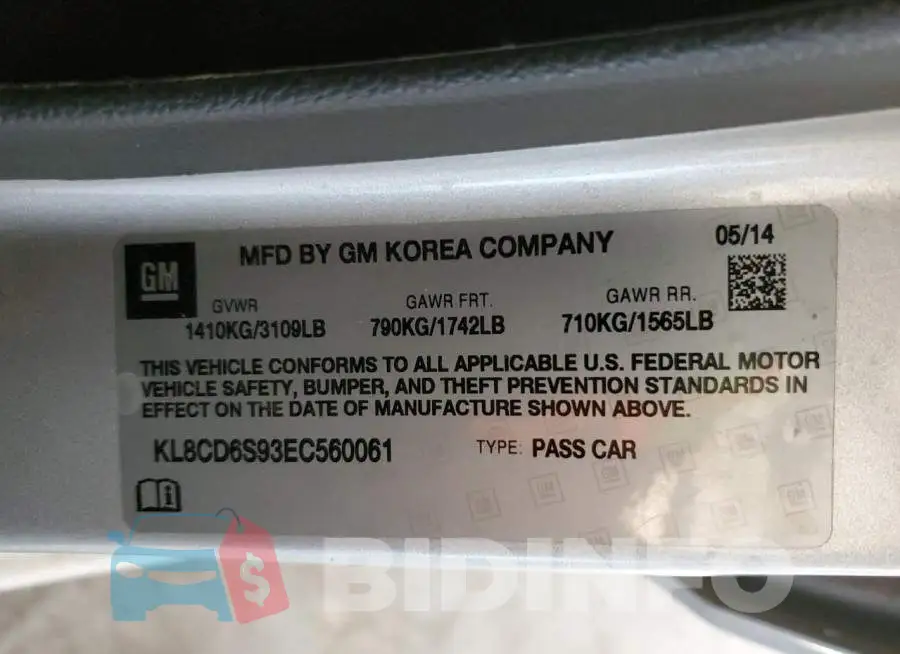 KL8CD6S93EC560061 Photo# 12