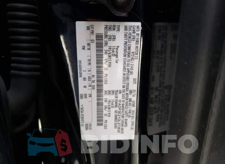 1FADP3E21GL273620 Photo# 12