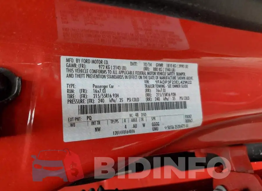 1FADP3F23EL429622 Photo# 12