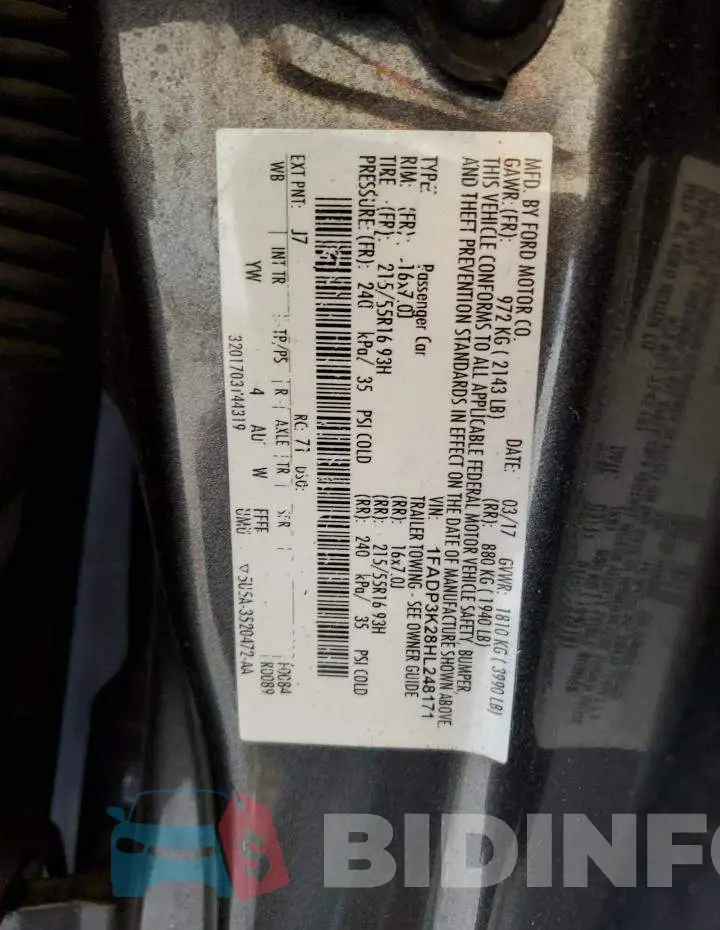 1FADP3K28HL248171 Photo# 13