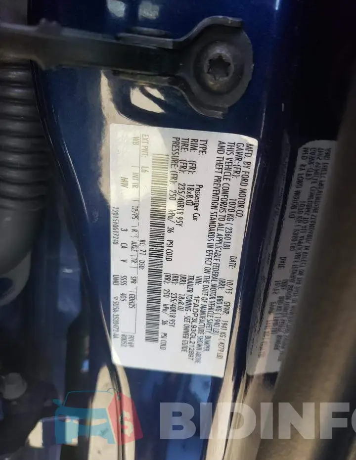 1FADP3L93GL212897 Photo# 12