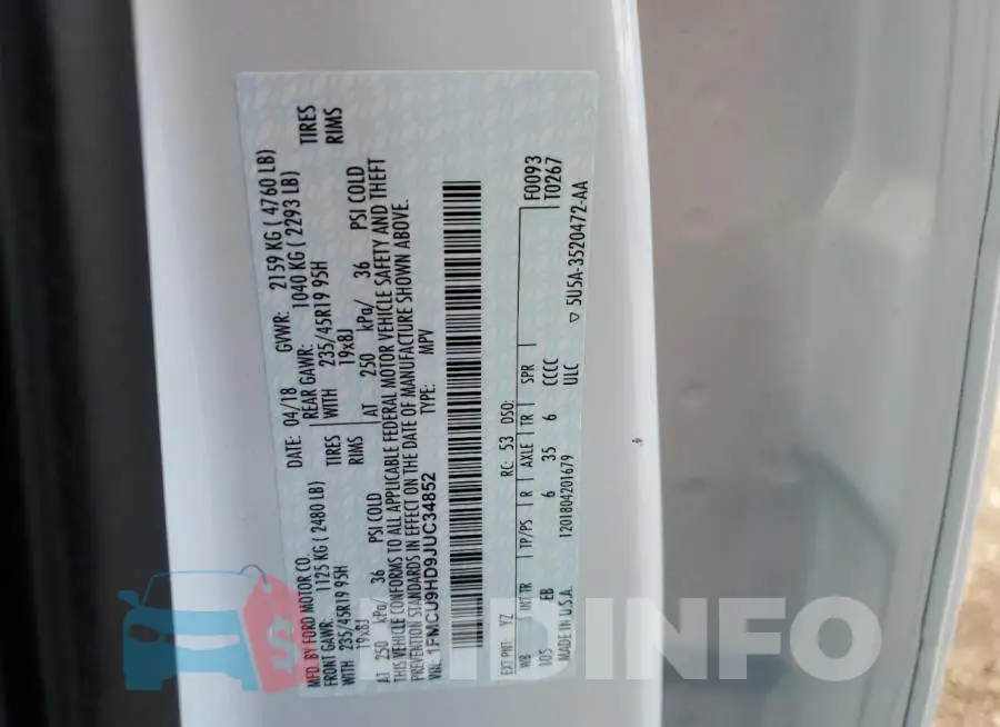 1FMCU9HD9JUC34852 Photo# 13