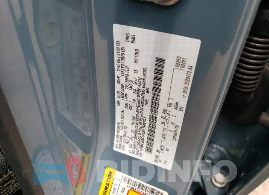 1FMEE5DP4NLB48701 Photo# 12