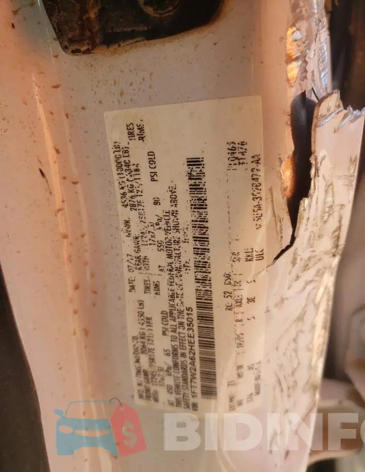 1FT7W2A62HEE35015 Photo# 12