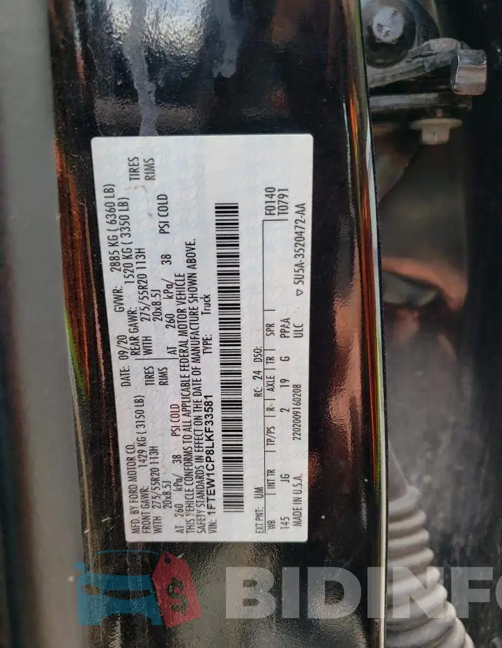 1FTEW1CP8LKF33581 Photo# 12