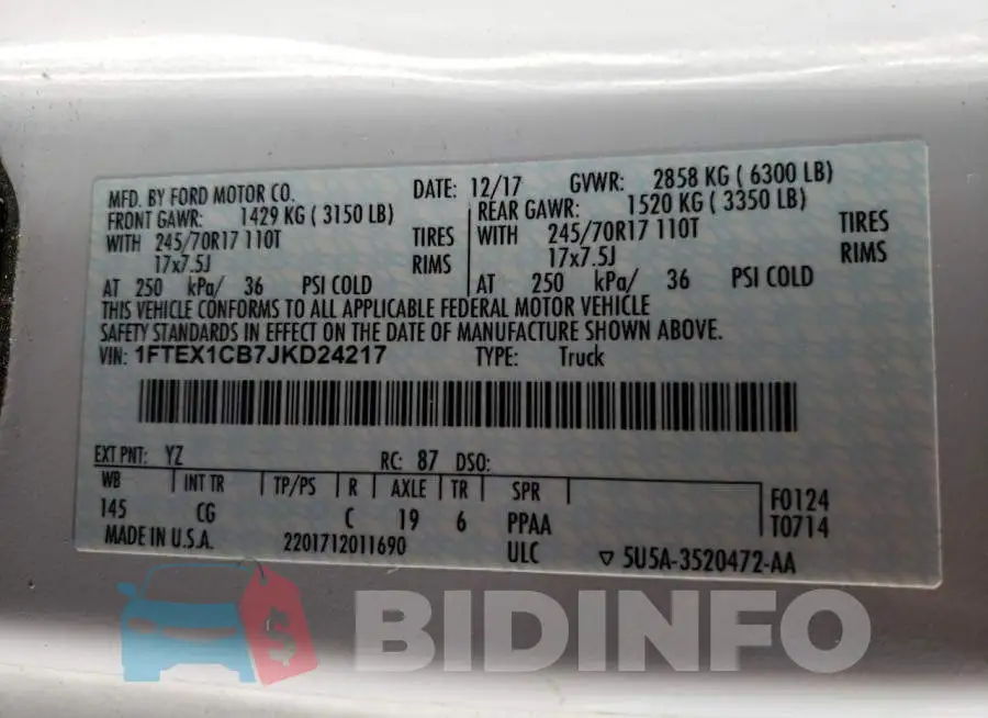 1FTEX1CB7JKD24217 Photo# 12