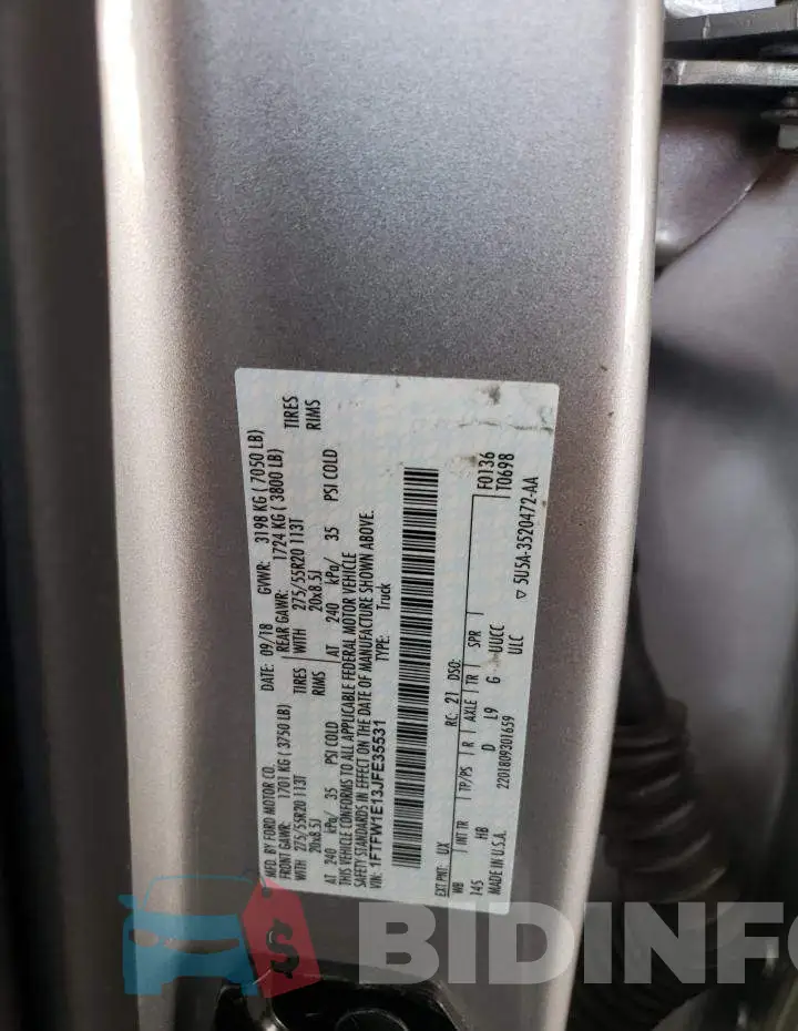 1FTFW1E13JFE35531 Photo# 13