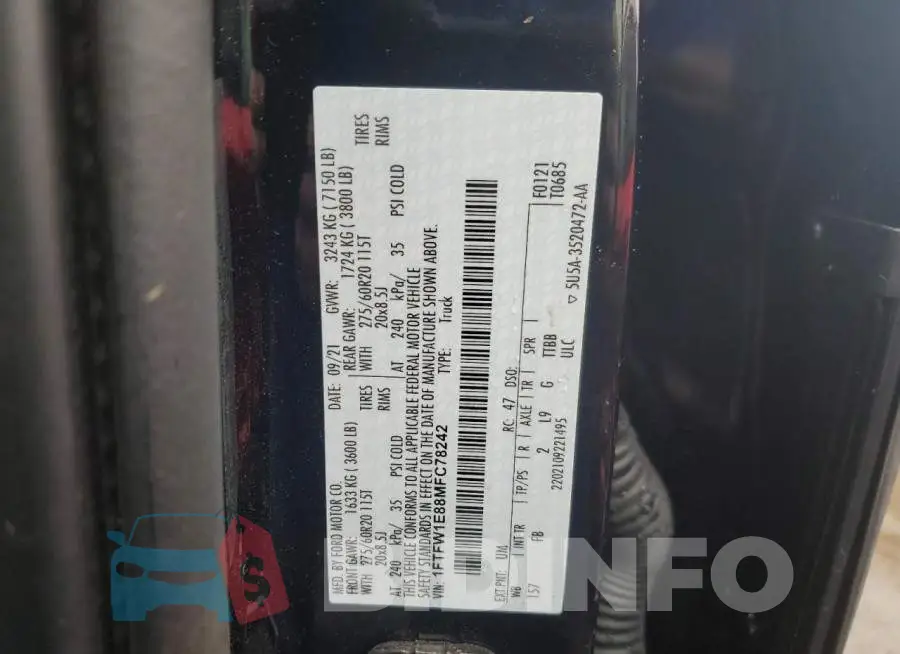 1FTFW1E88MFC78242 Photo# 12