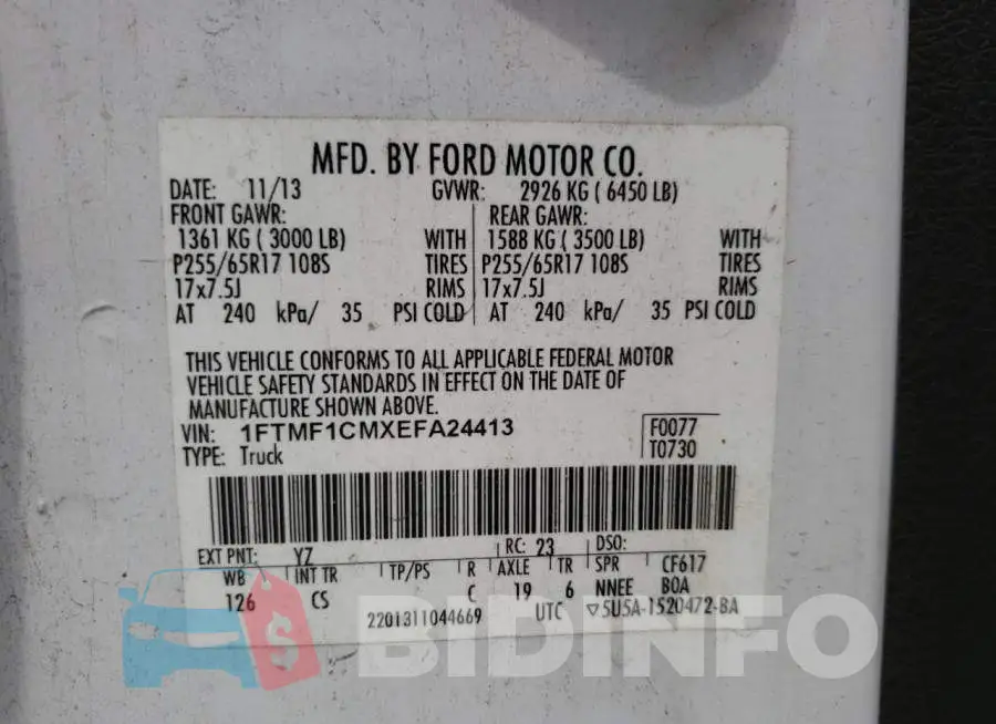 1FTMF1CMXEFA24413 Photo# 12