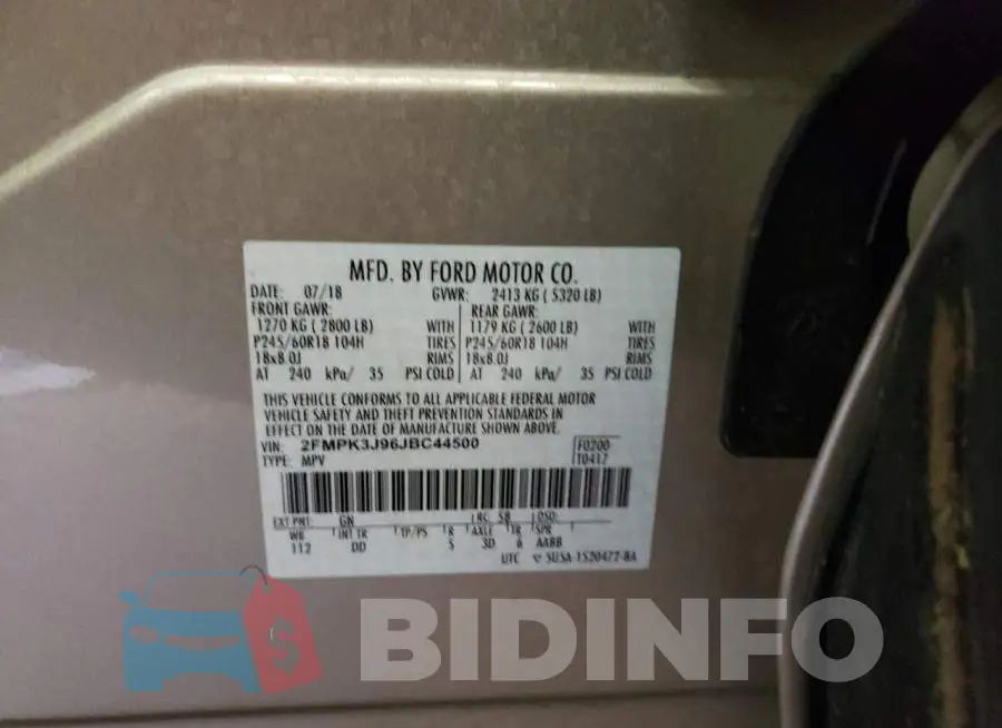 2FMPK3J96JBC44500 Photo# 12
