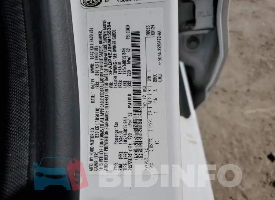 3FADP4EJ0KM155384 Photo# 12