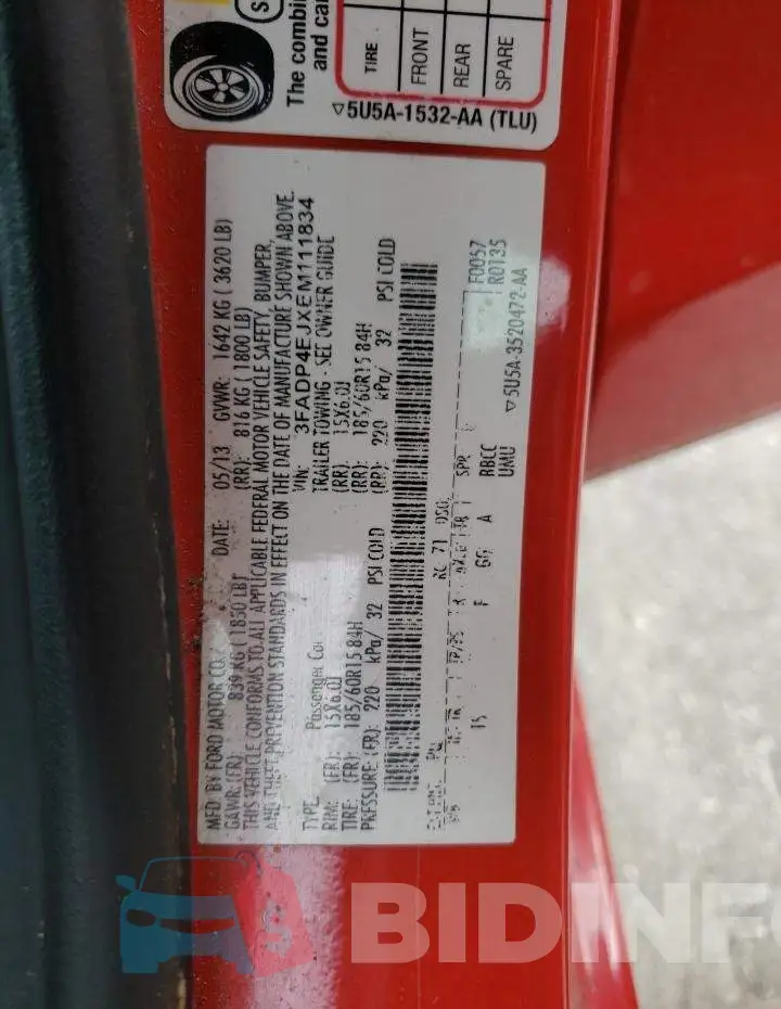 3FADP4EJXEM111834 Photo# 13