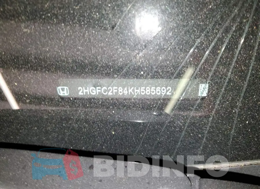 2HGFC2F84KH585692 Photo# 12