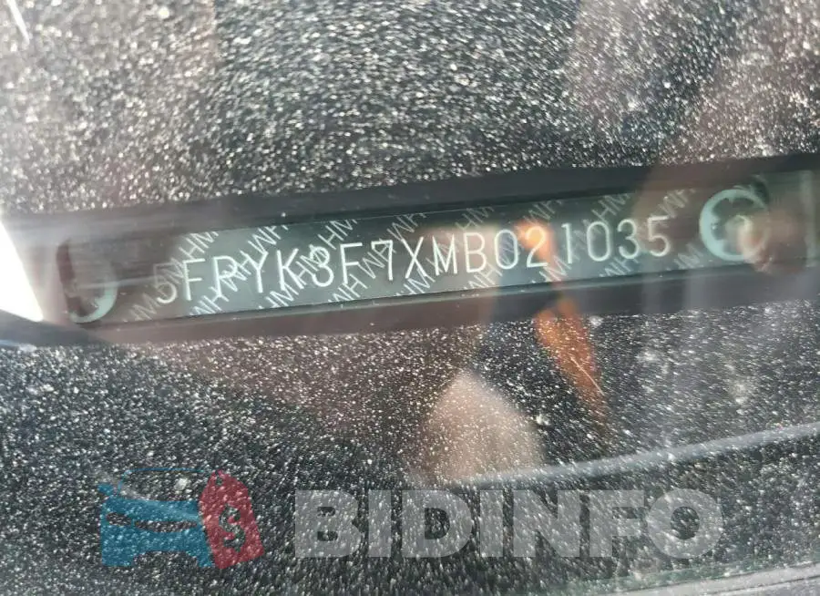5FPYK3F7XMB021035 Photo# 12