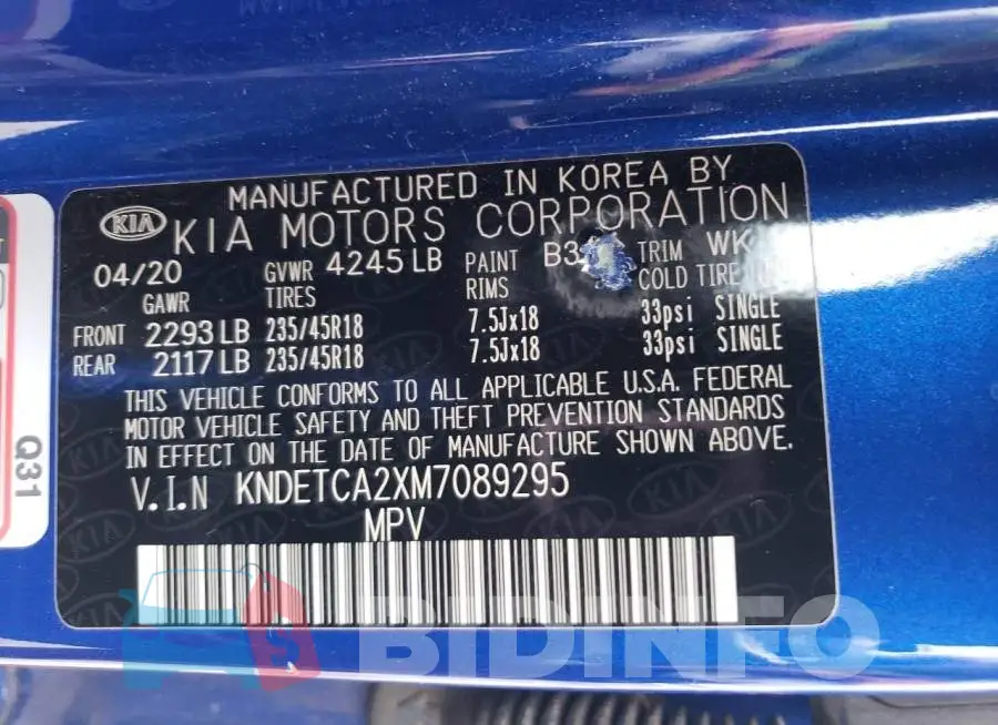 KNDETCA2XM7089295 Photo# 13