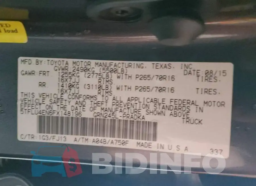 5TFLU4EN6FX148196 Photo# 12