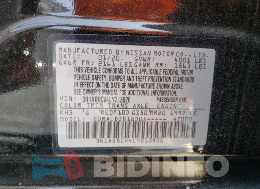 3N1AB8CV4LY213826 Photo# 12