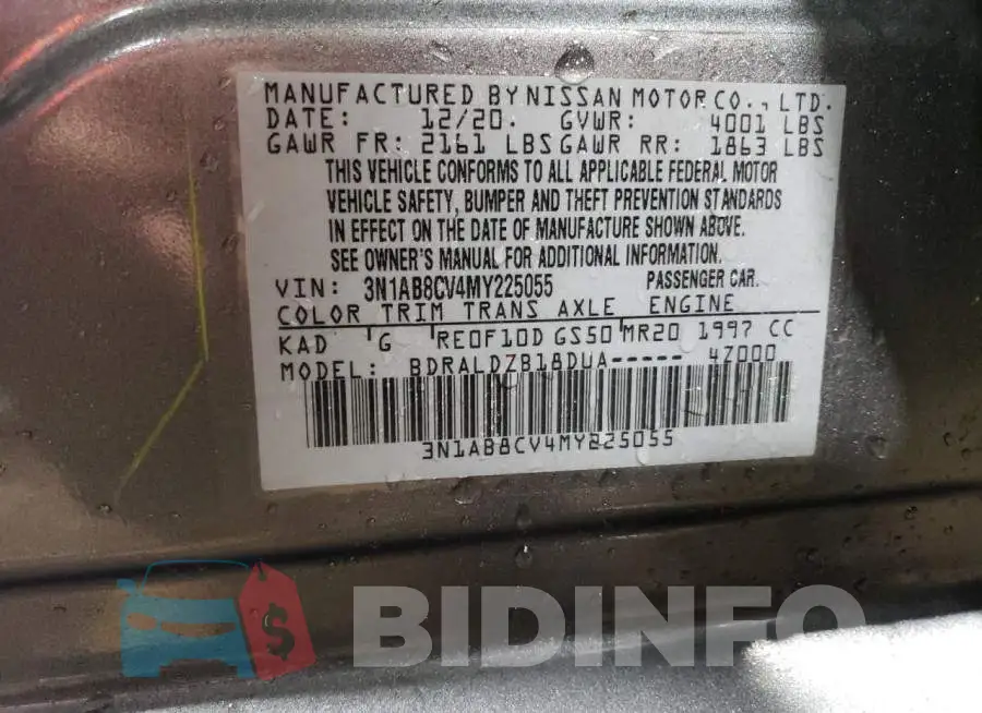 3N1AB8CV4MY225055 Photo# 12