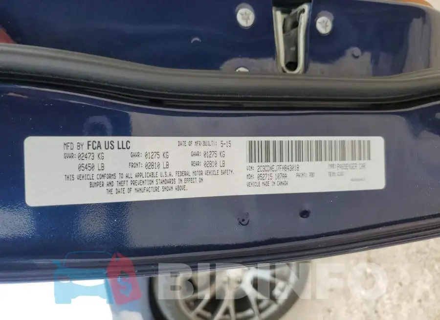 2C3CDXEJ7FH843018 Photo# 12