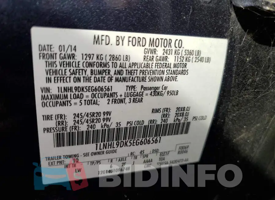 1LNHL9DK5EG606561 Photo# 12