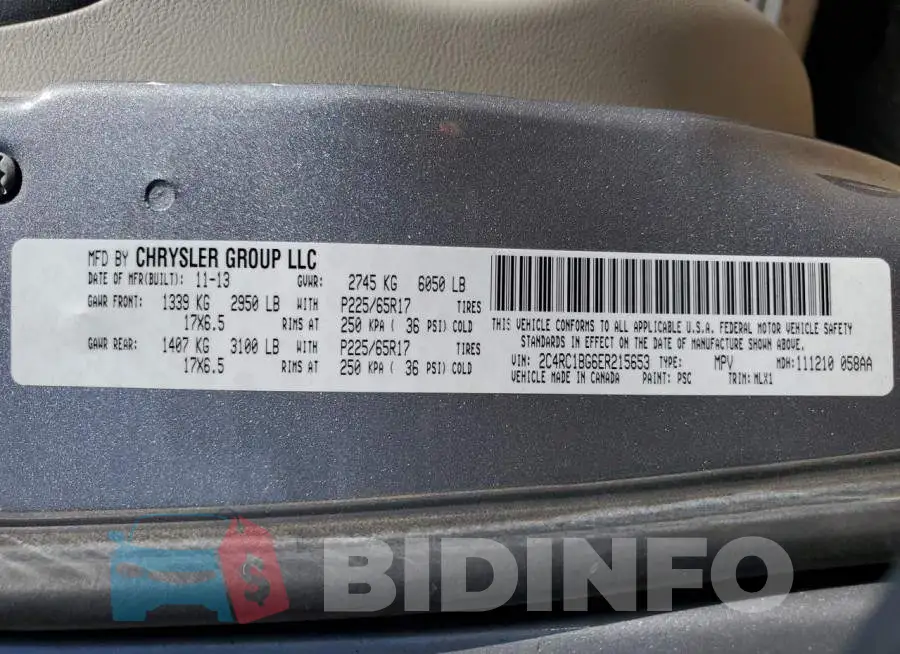 2C4RC1BG6ER215653 Photo# 13