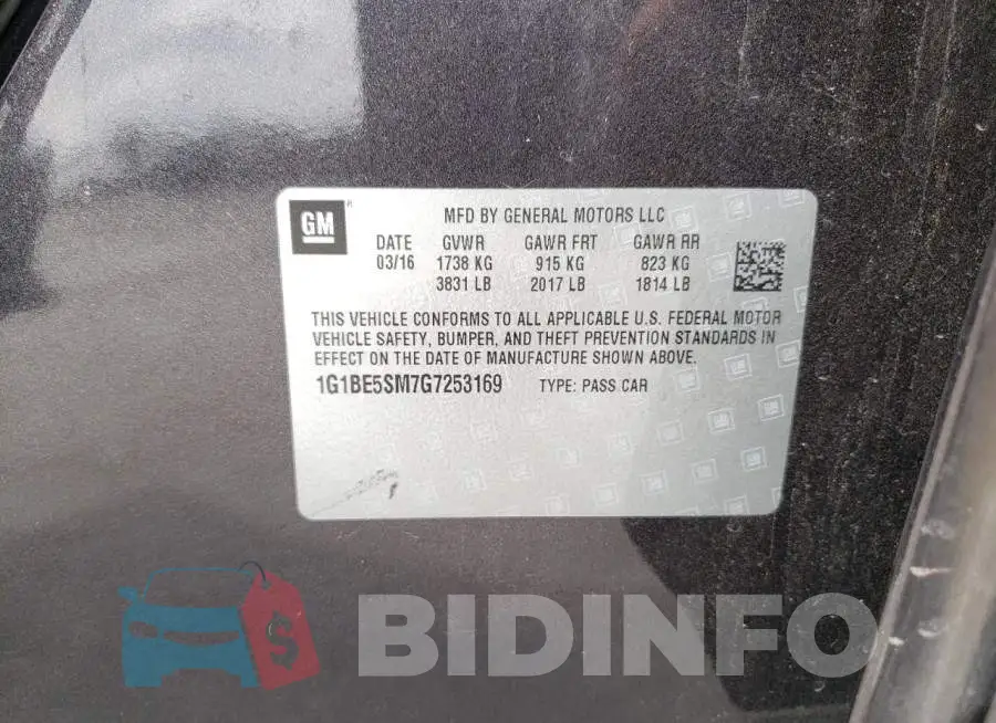 1G1BE5SM7G7253169 Photo# 12
