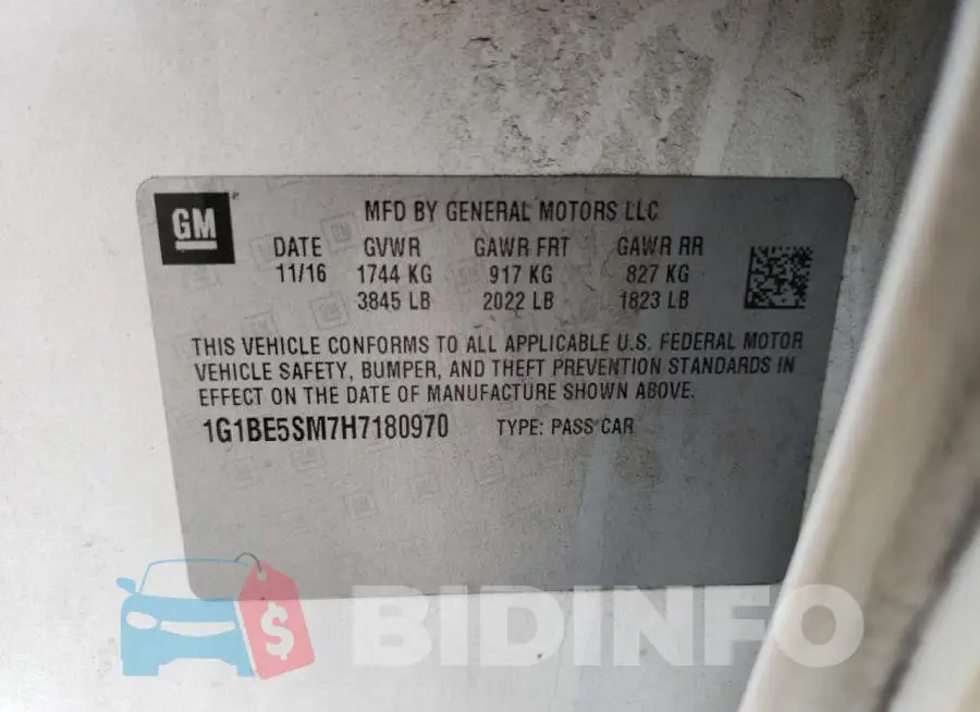 1G1BE5SM7H7180970 Photo# 12