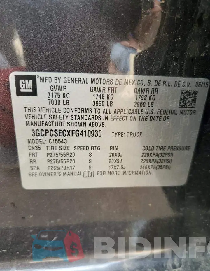 3GCPCSECXFG410930 Photo# 12