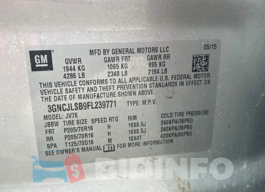 3GNCJLSB9FL239771 Photo# 10