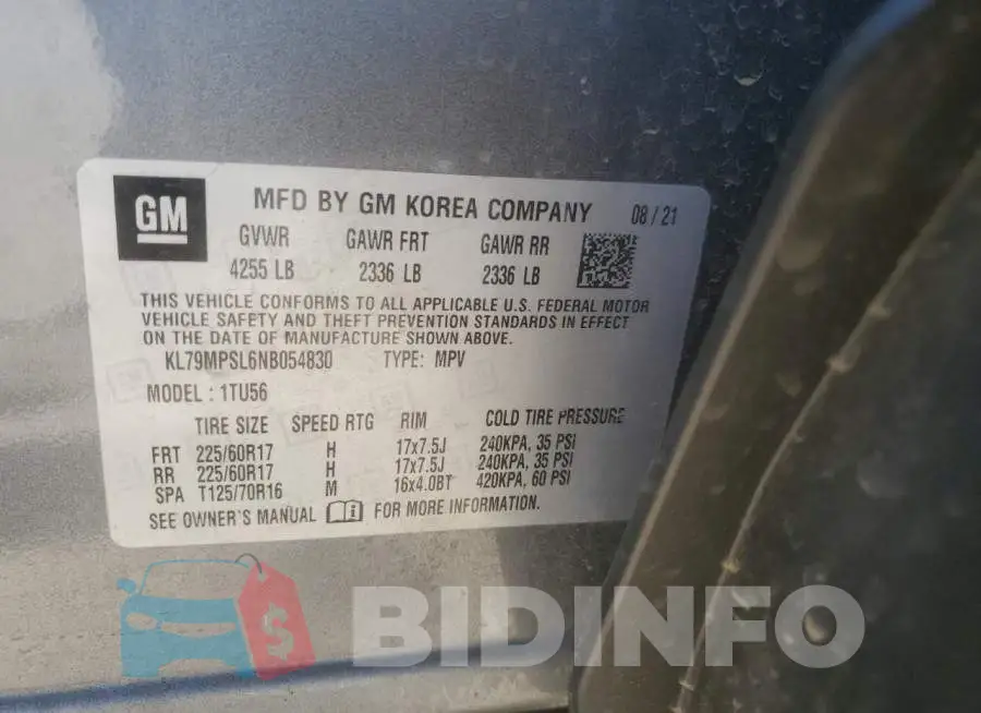 KL79MPSL6NB054830 Photo# 13
