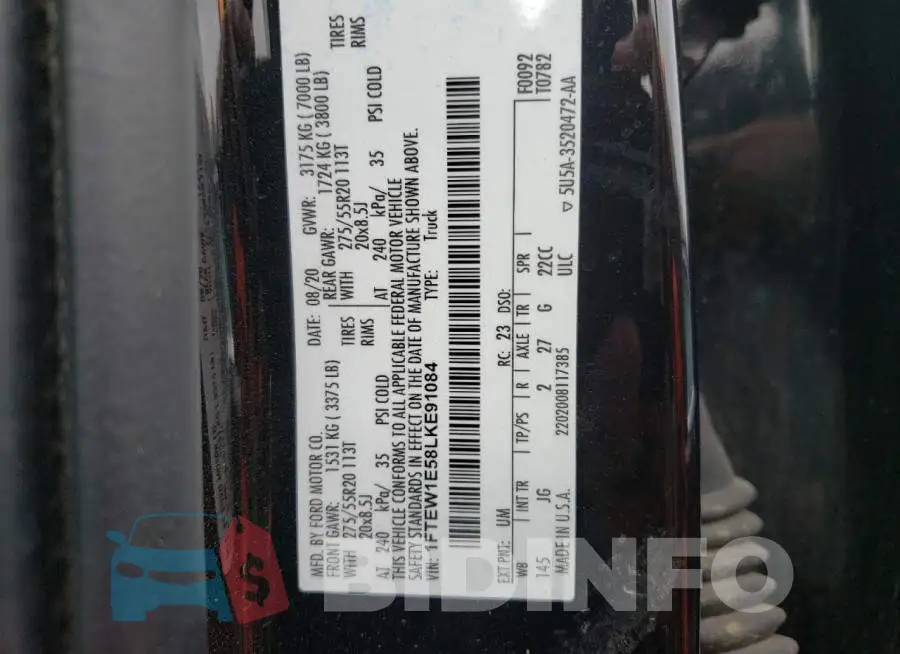 1FTEW1E58LKE91084 Photo# 12