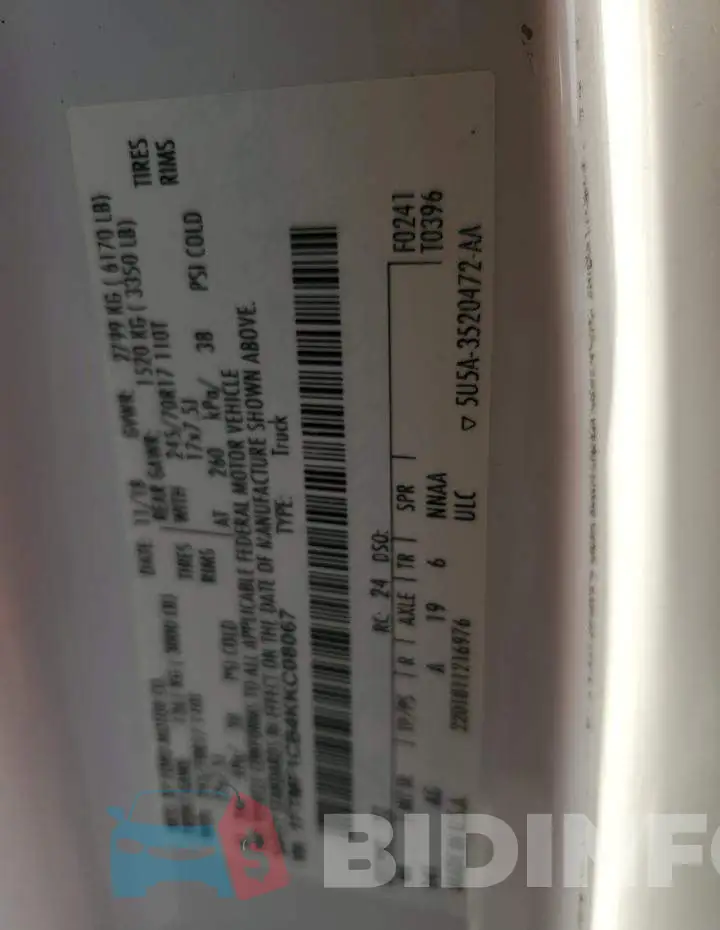 1FTMF1CB4KKC08067 Photo# 12