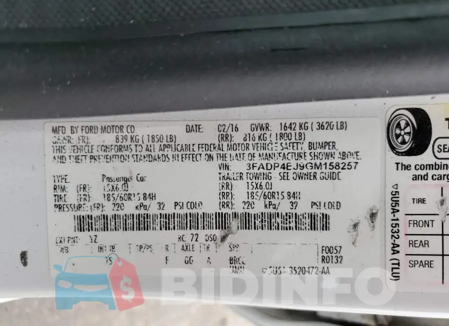 3FADP4EJ9GM158257 Photo# 12